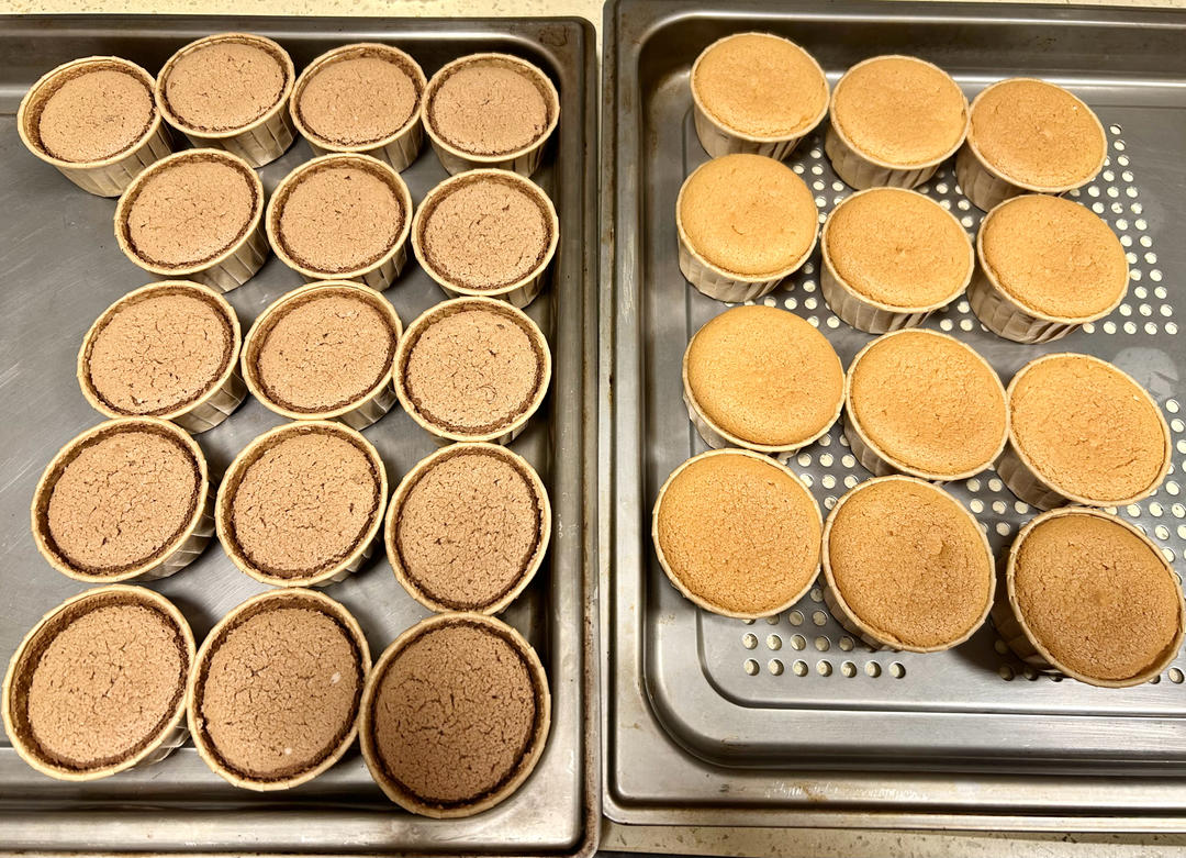 戚风纸杯蛋糕（不开裂、不塌陷）