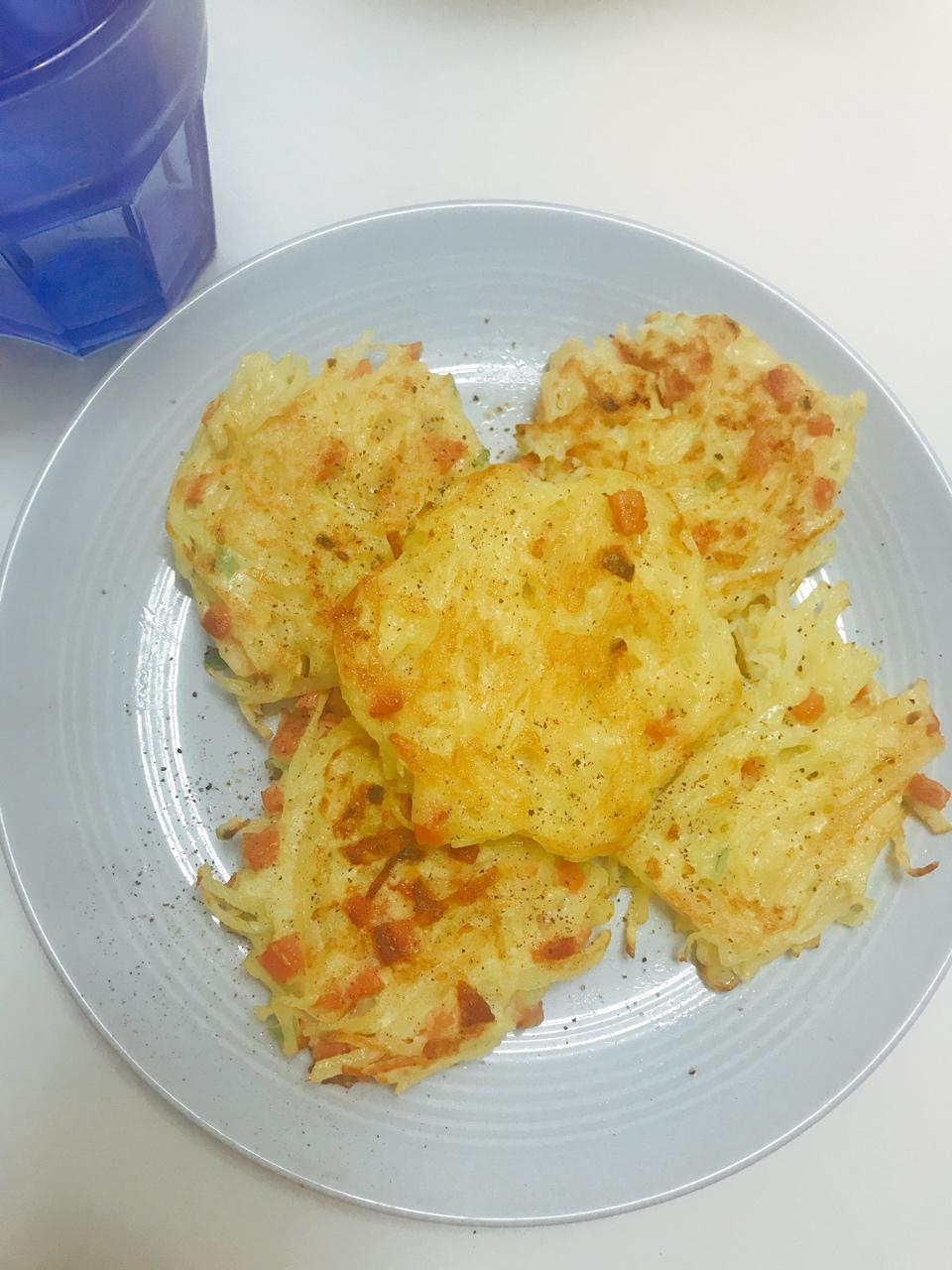 胡萝卜土豆丝鸡蛋饼