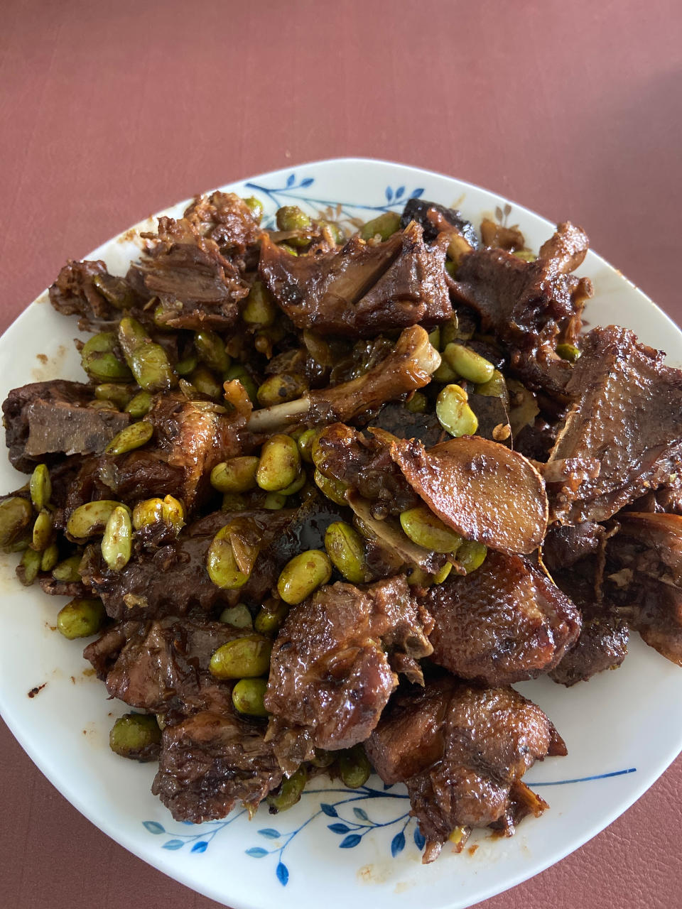 毛豆烧鸭