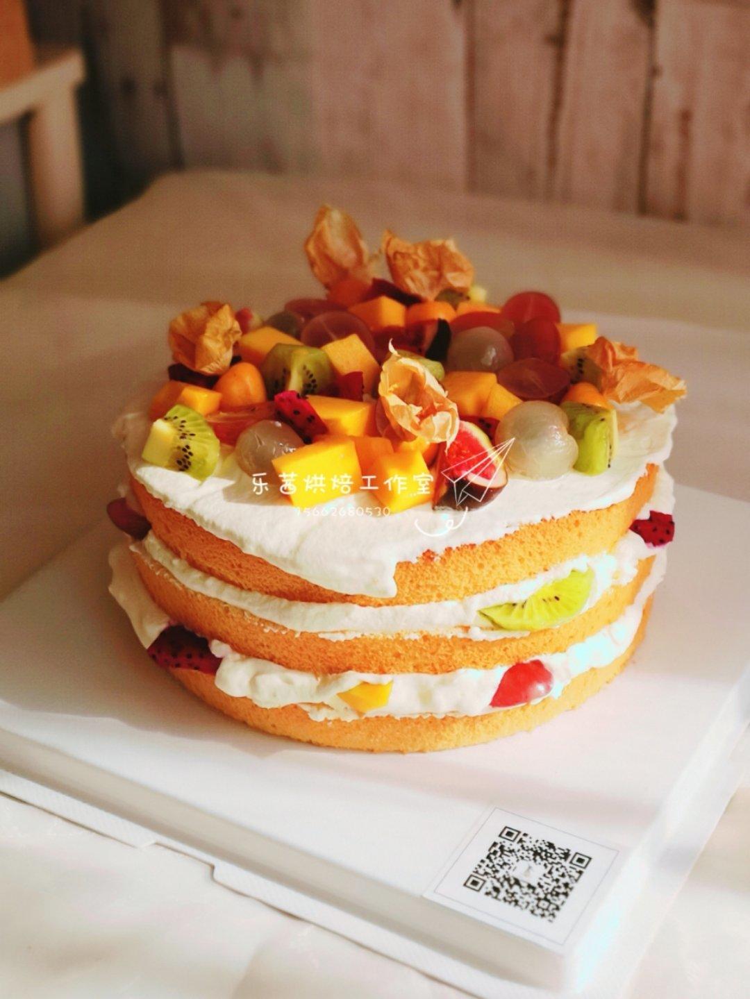 清新水果裸蛋糕