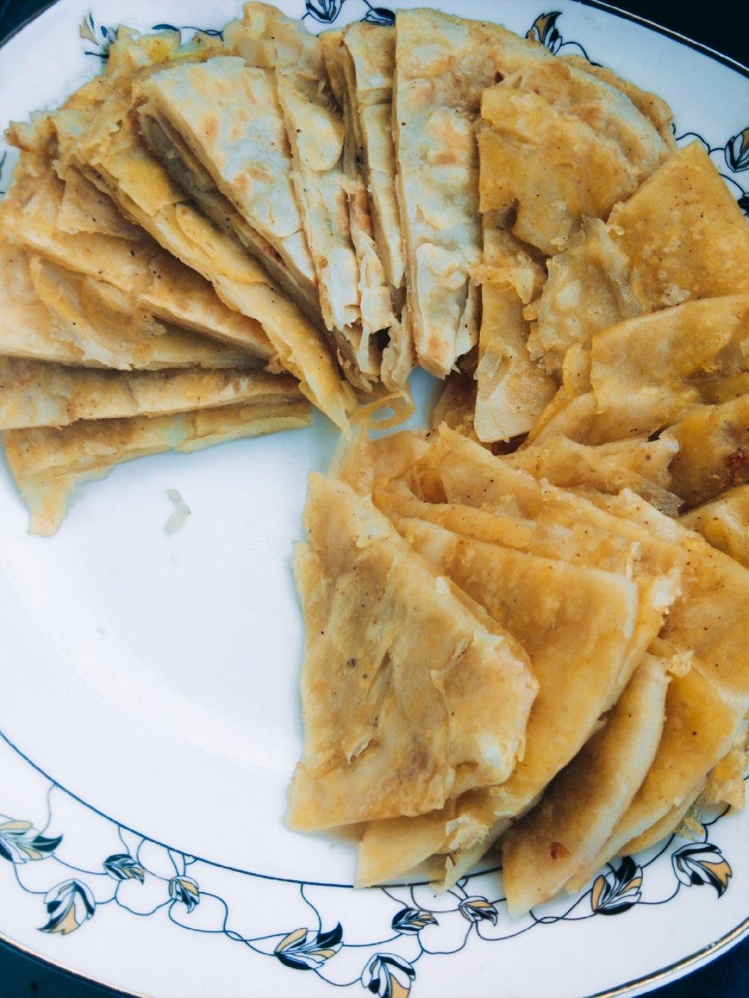 香酥千层饼，葱油饼，酥掉渣了