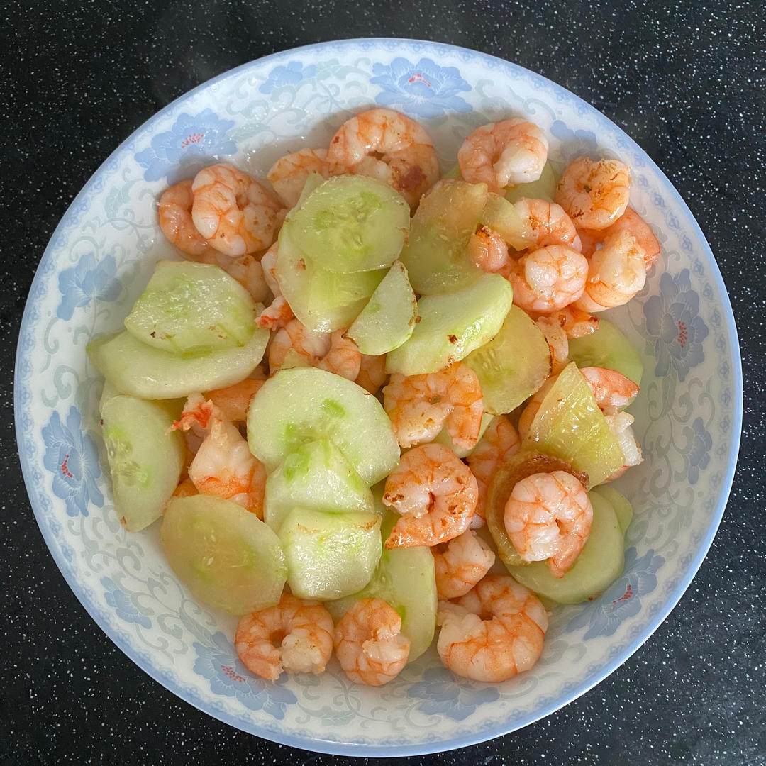 快手下饭虾仁炒黄瓜