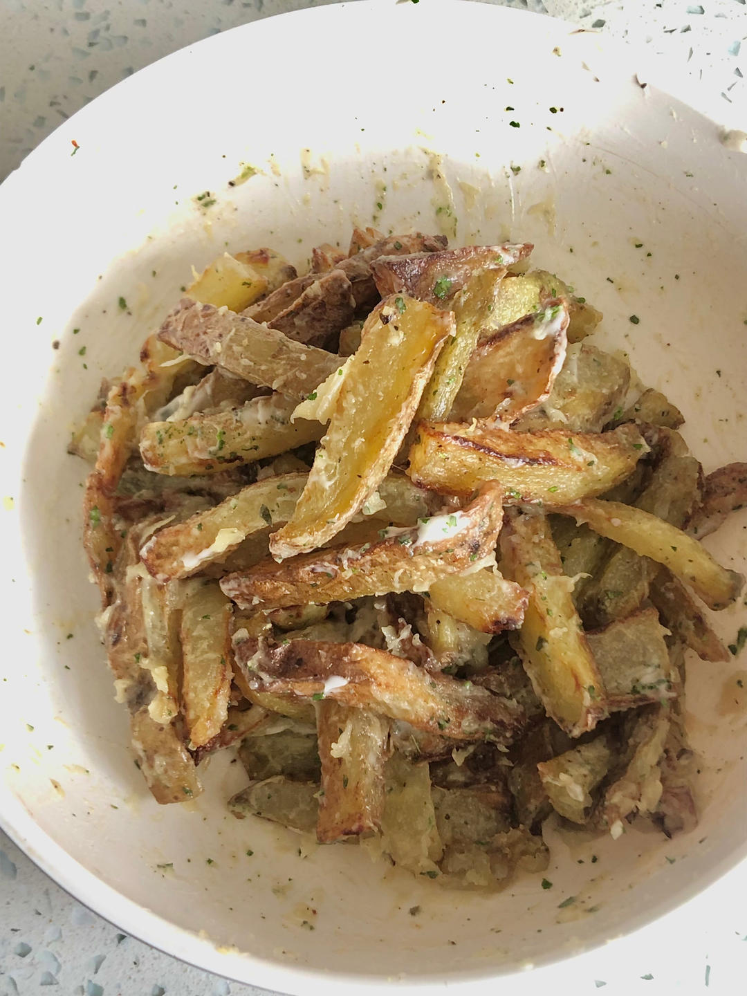 低卡版蒜泥薯角❗️真的香哭了！