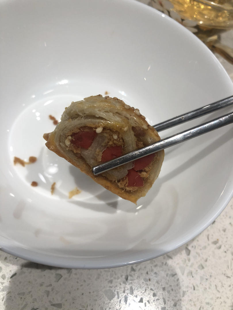 免揉面❗️一看就会的火腿肉松卷！香酥可口