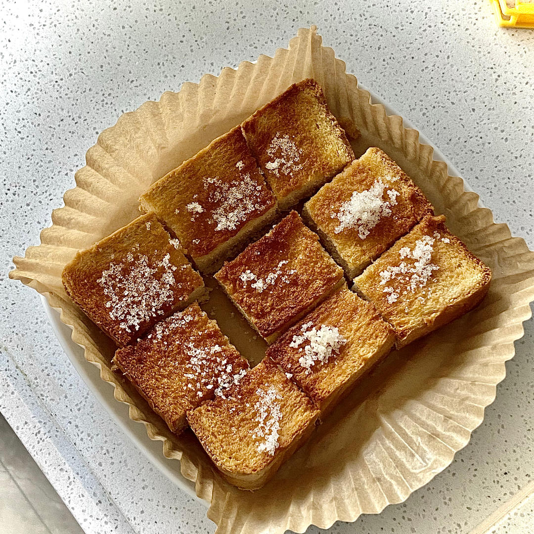蜂蜜黄油烤吐司「空气炸锅」🍞超快手简单小甜品