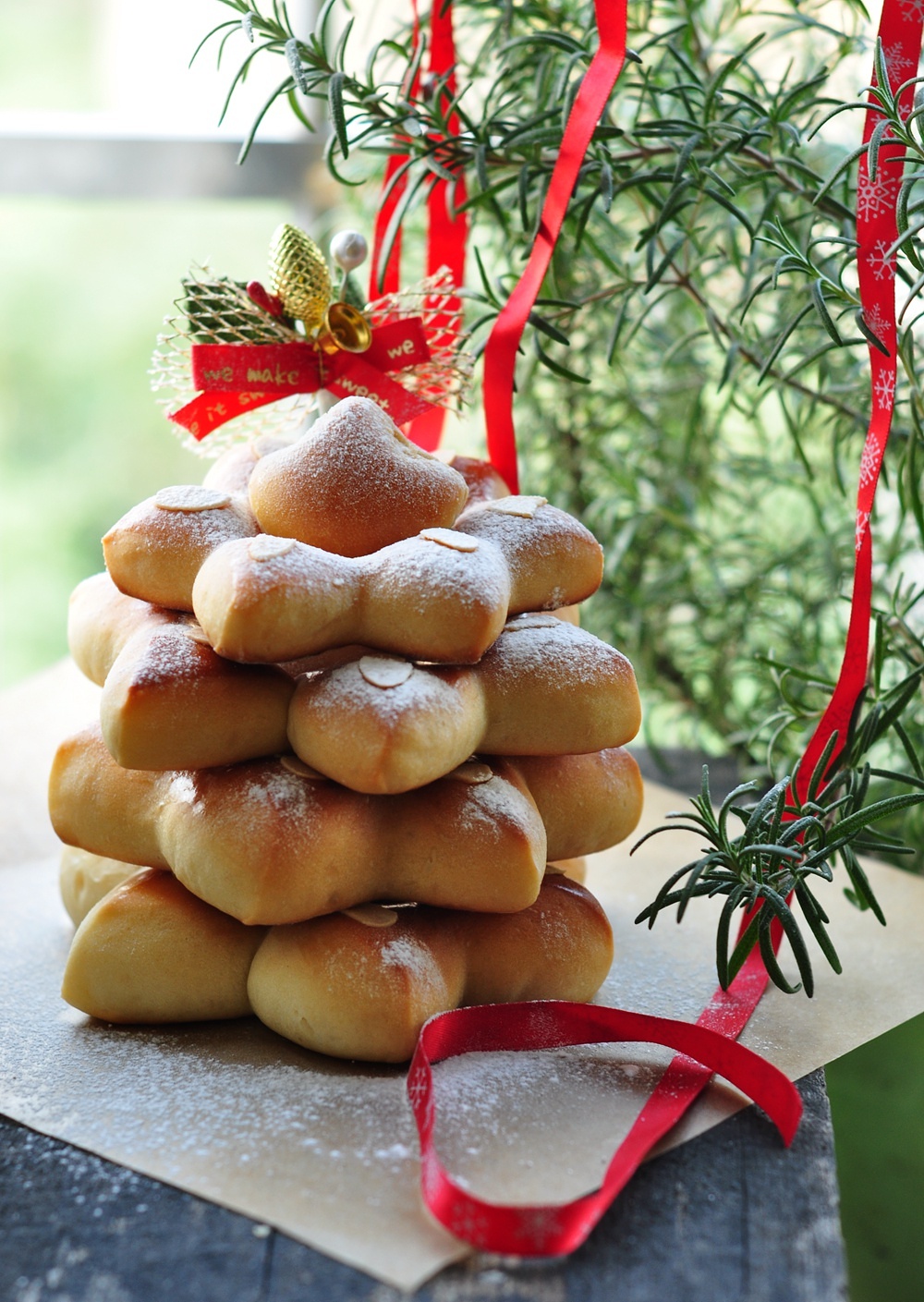 圣诞树面包