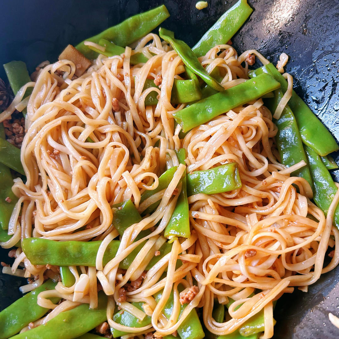 地道老北京扁豆焖面 豆角焖面 太好吃小心吃撑哦