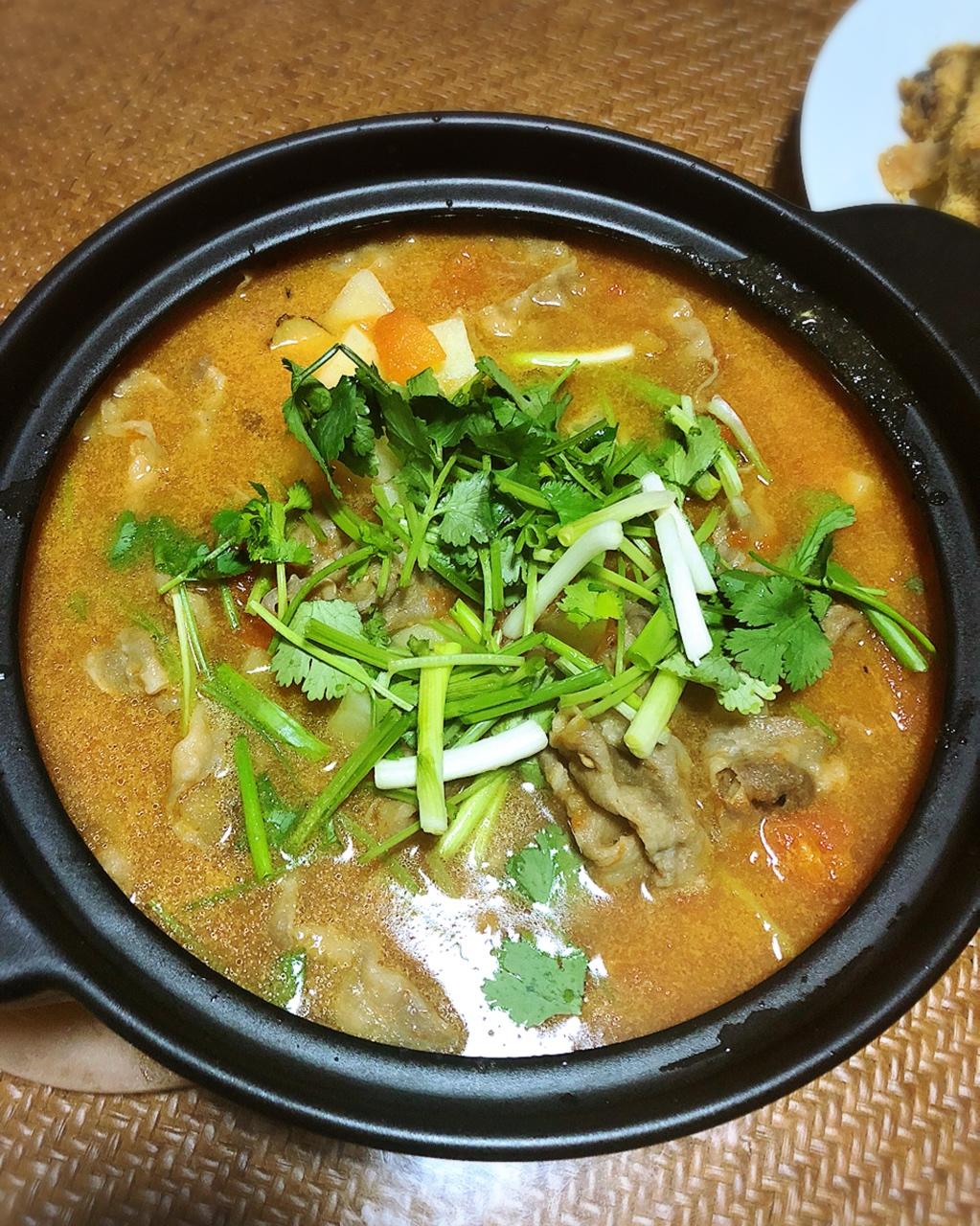 番茄土豆肥牛锅