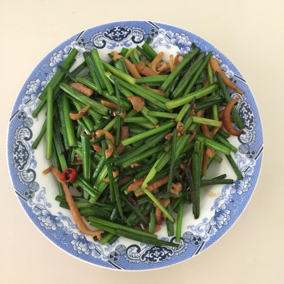 墨鱼干炒韭菜花