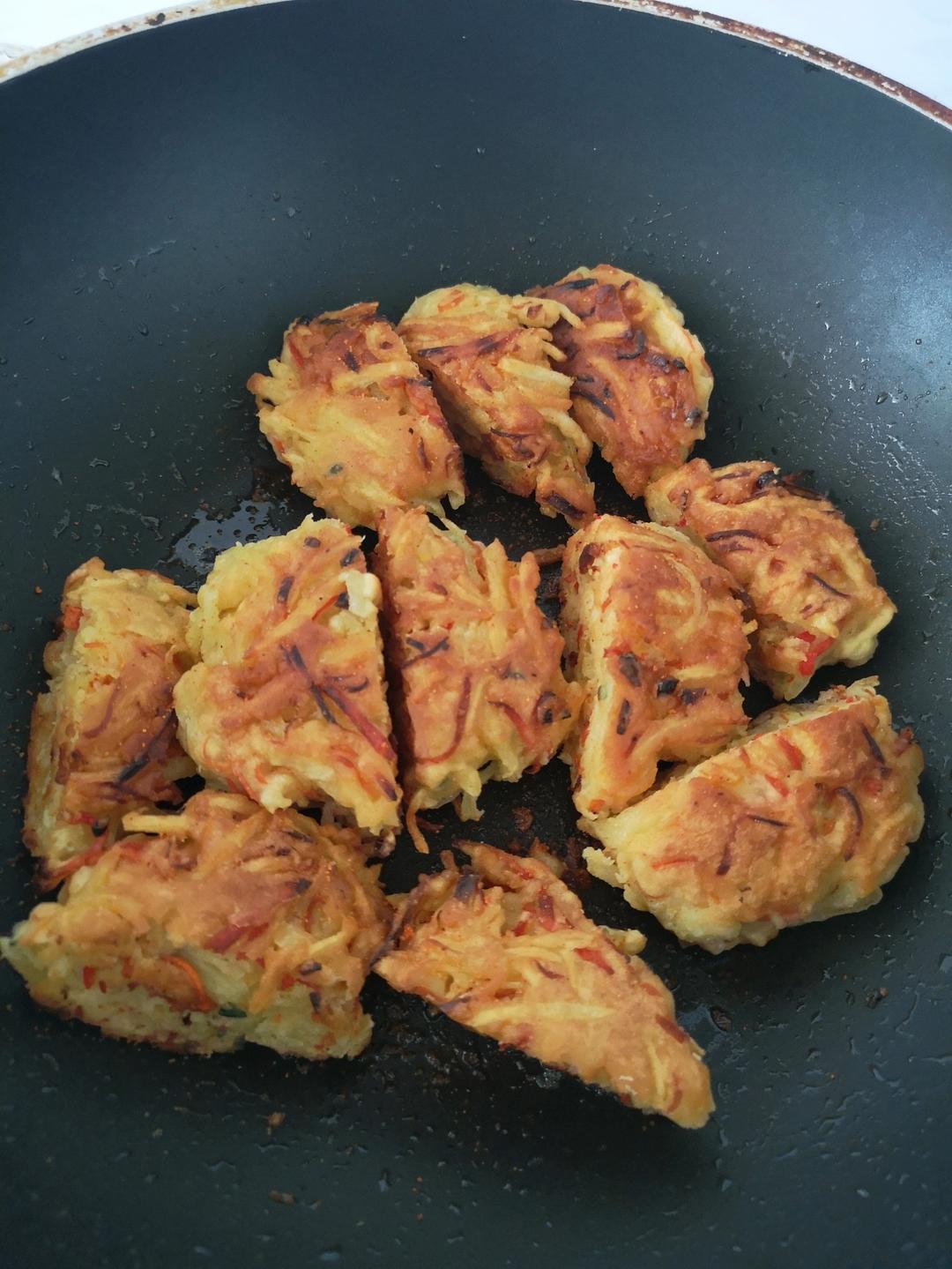 土豆饼(土豆胡萝卜丝饼)