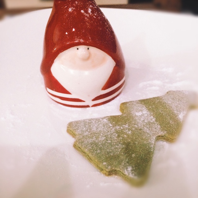 圣诞树饼干（抹茶炼乳脆饼）