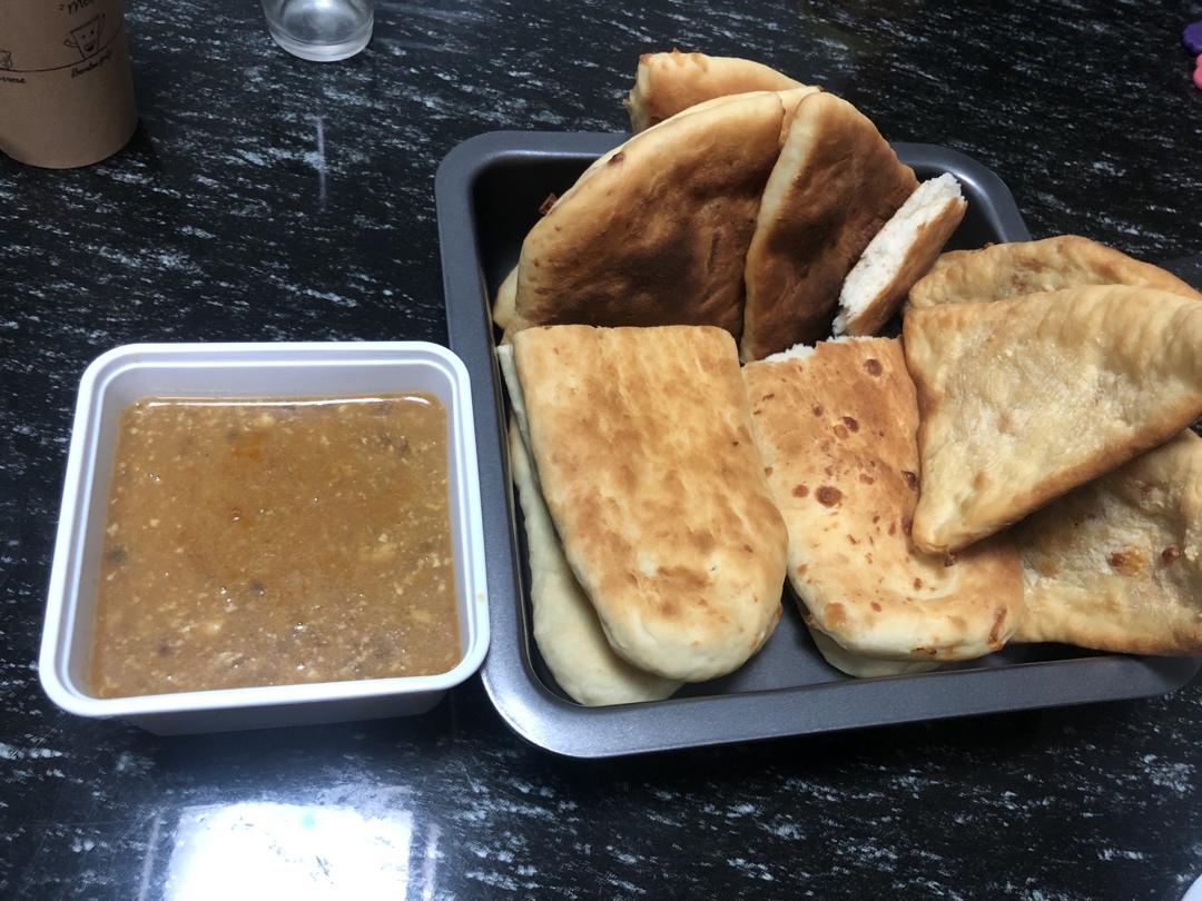 印度馕饼 Naan bread 牛奶和面奶香浓郁