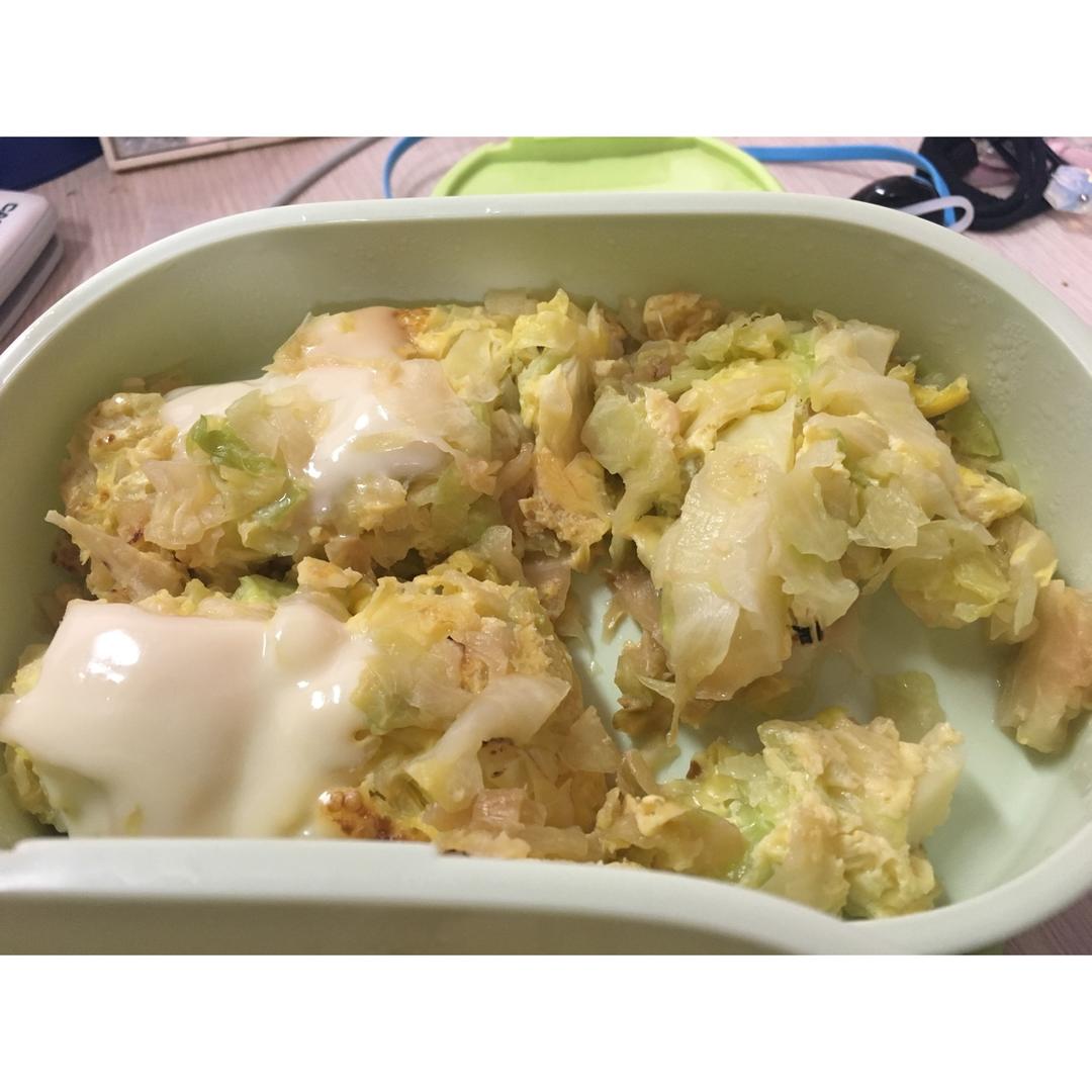 快手早餐料理-卷心菜烘蛋