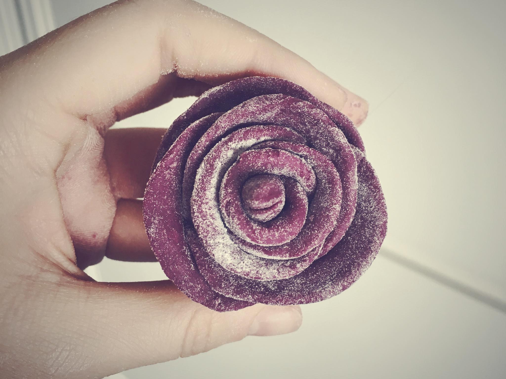 花卷紫薯玫瑰花