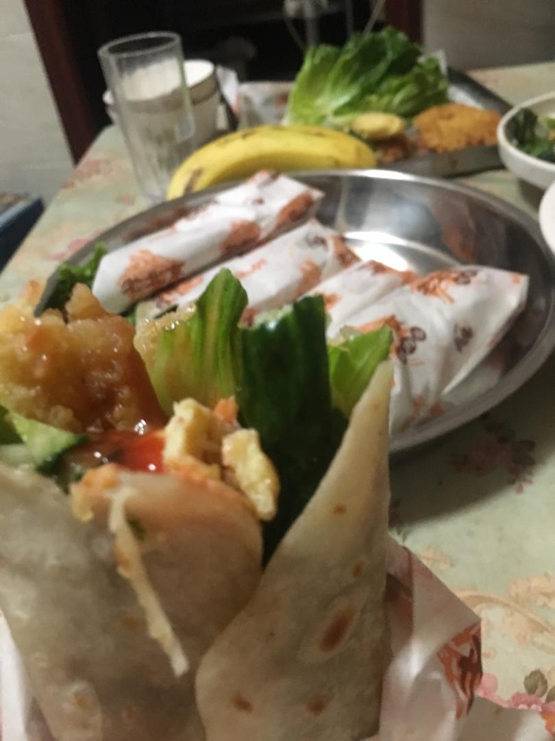 蘸 第二天也柔软的卷饼皮 烙馍
