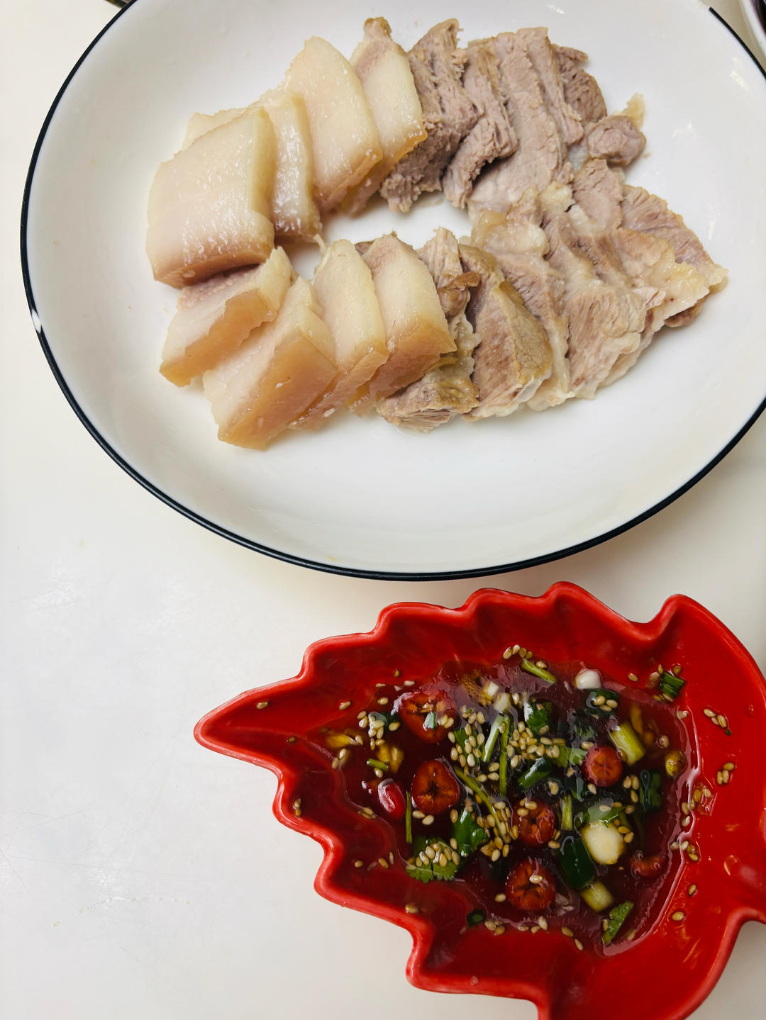 白切梅花肉