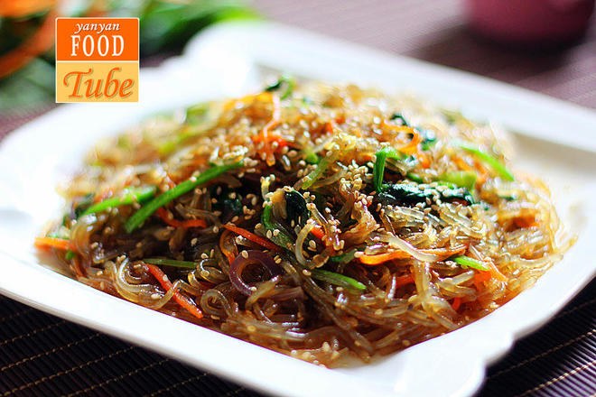 韩式粉丝炒杂菜 Korean Style Glass Noodles with Vegetables的做法