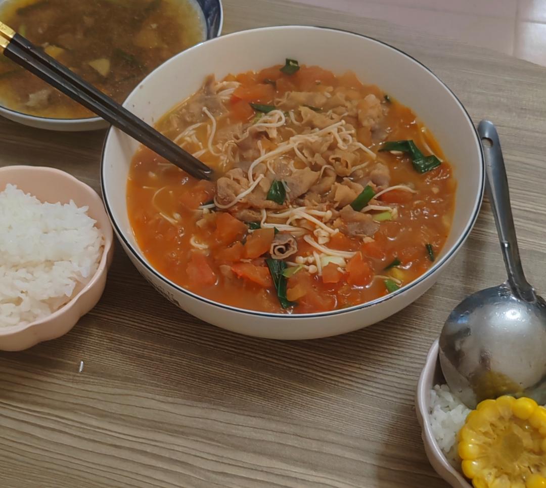 番茄肥牛金针菇