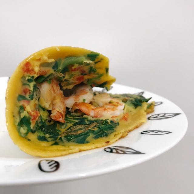 菠菜鸡蛋饼