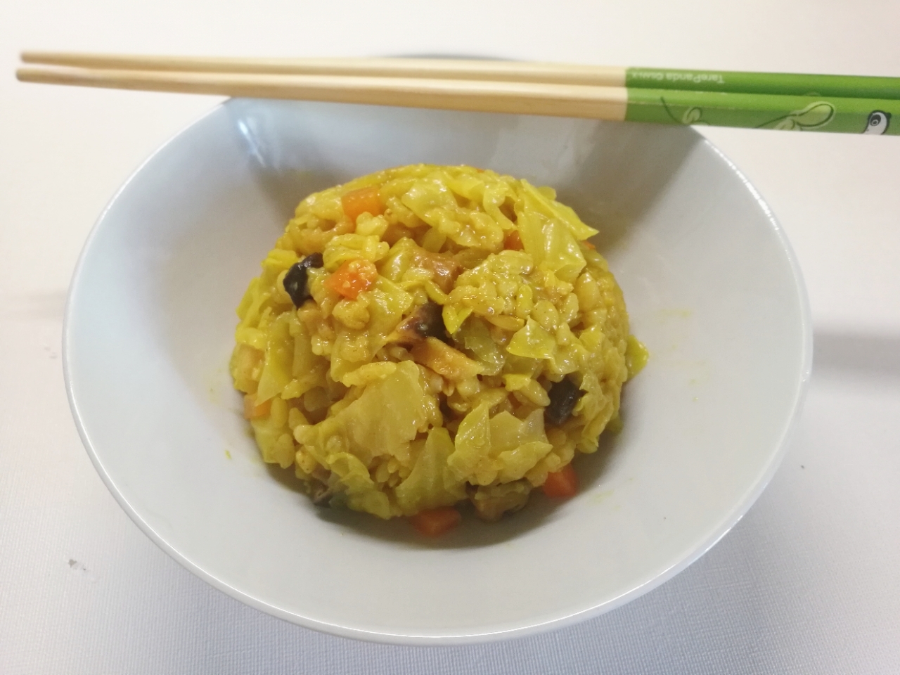 煲饭 🍚 咖喱包菜香菇菜脯饭的做法