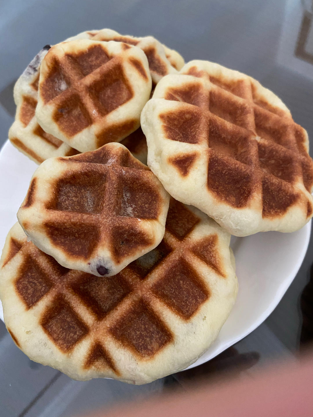 红糖麻薯华夫饼