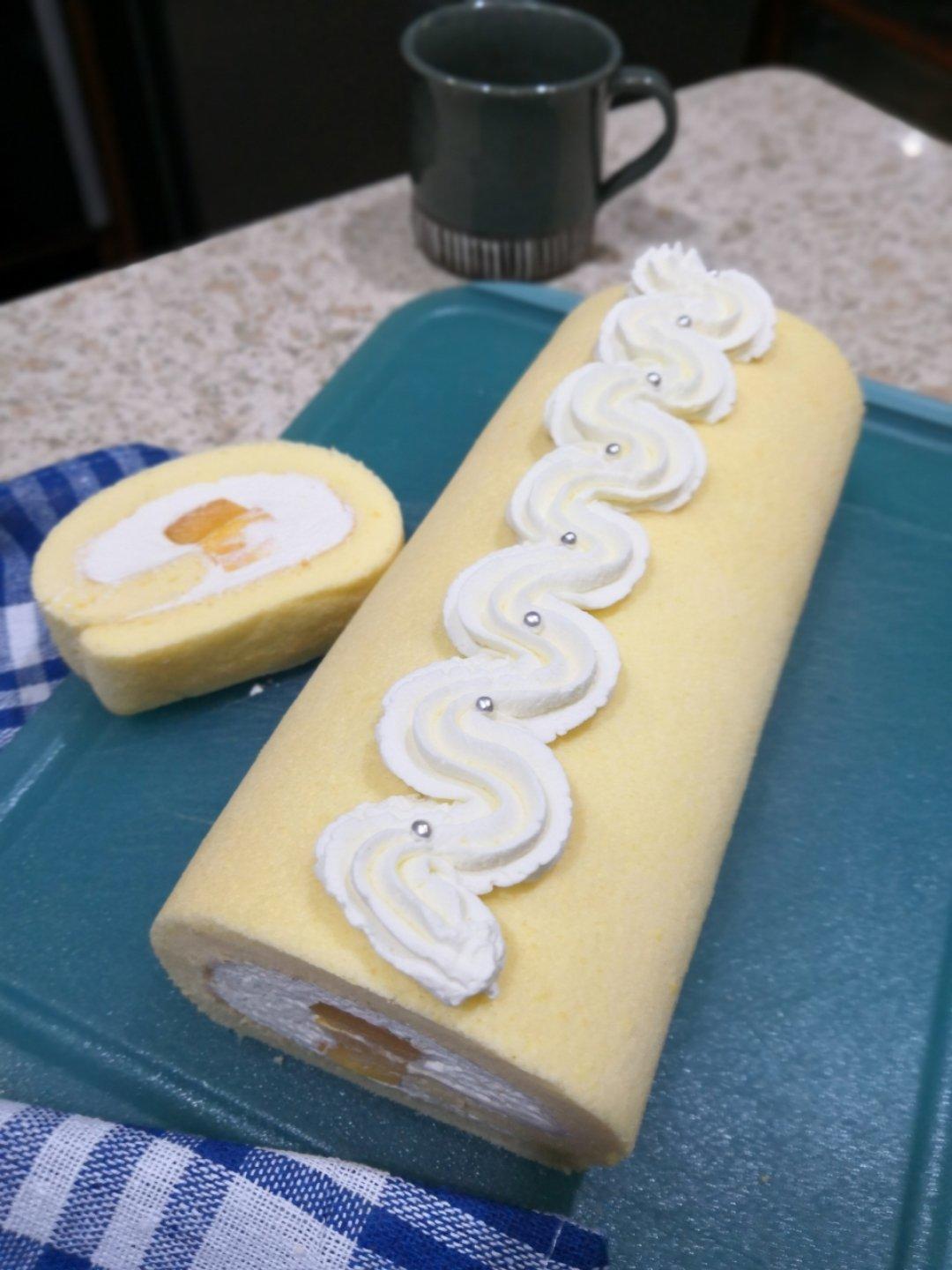 芒果戚风蛋糕卷