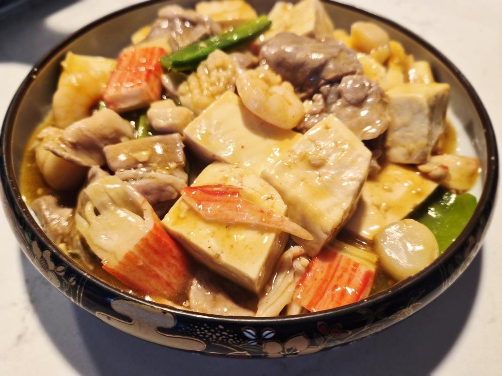 【彼得海鲜】家常菜下饭菜之十全十美八珍豆腐