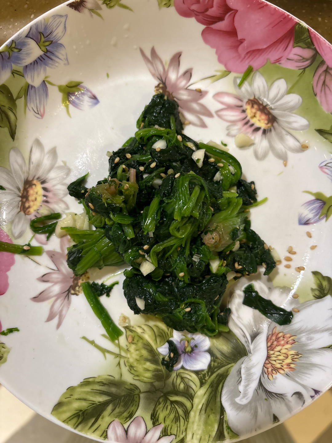 韩式盘餐之凉拌菠菜