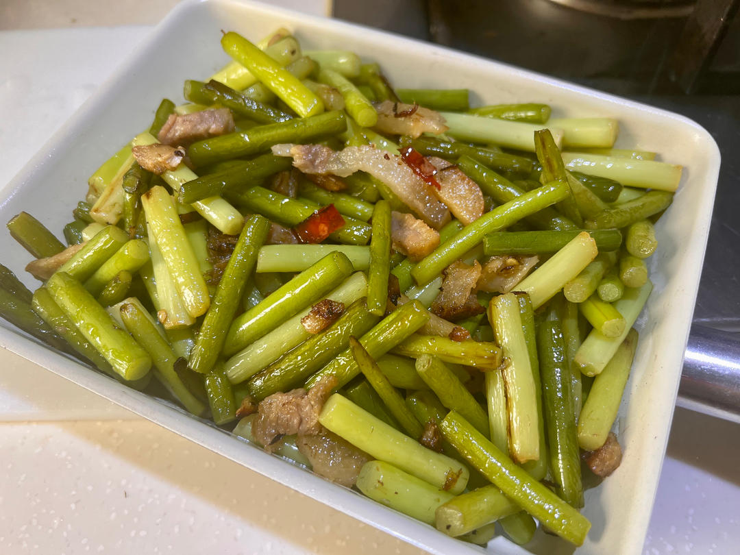 蒜苗炒咸肉
