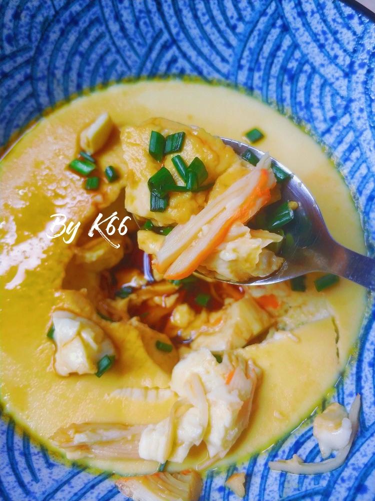 Q弹嫩滑蟹棒炖蛋的做法