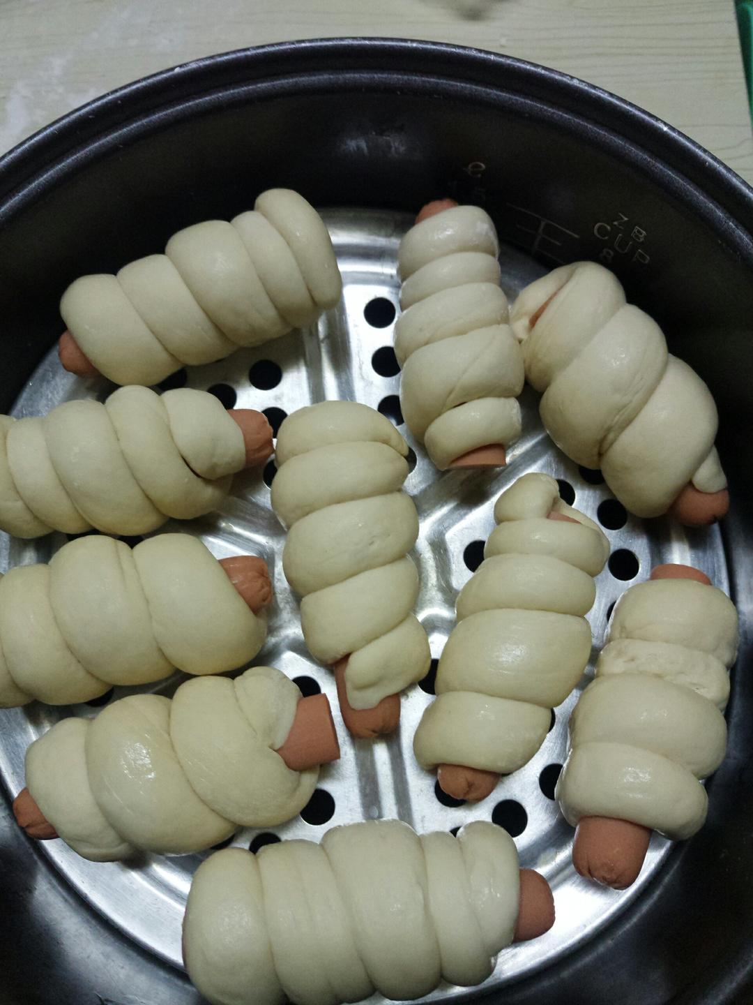 快手火腿卷～一次发酵