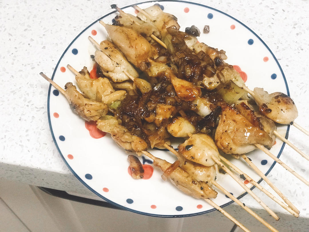 日剧里居酒屋必点菜，在家里做超级简单~和风鸡肉串