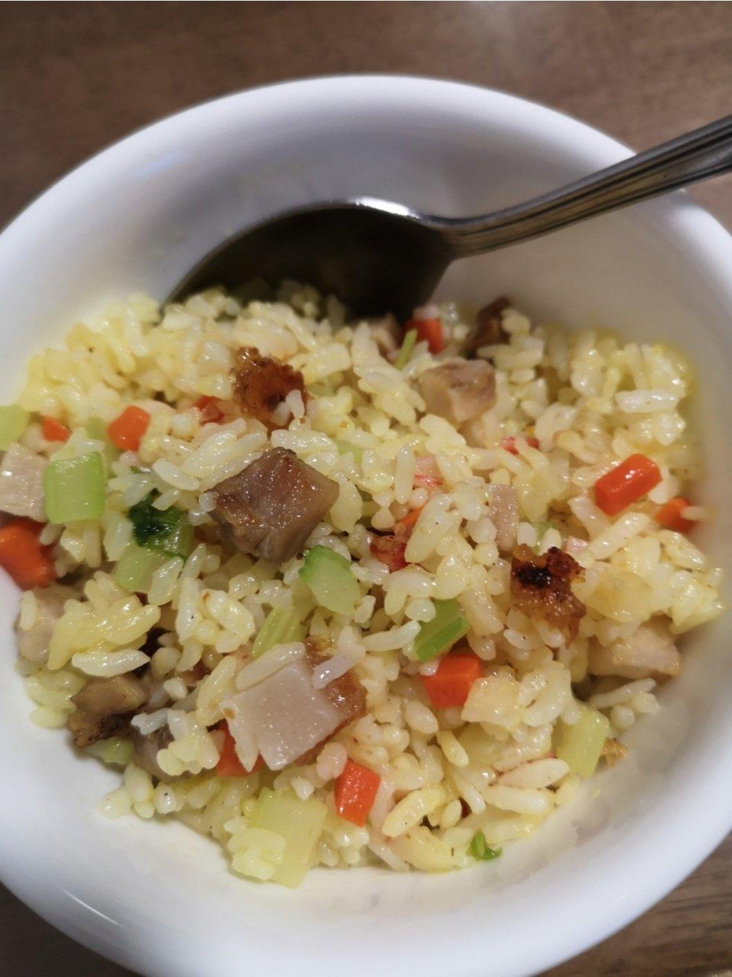 cindy大宝小贝做的升级版胡适夫人江东秀的金包银蛋炒饭