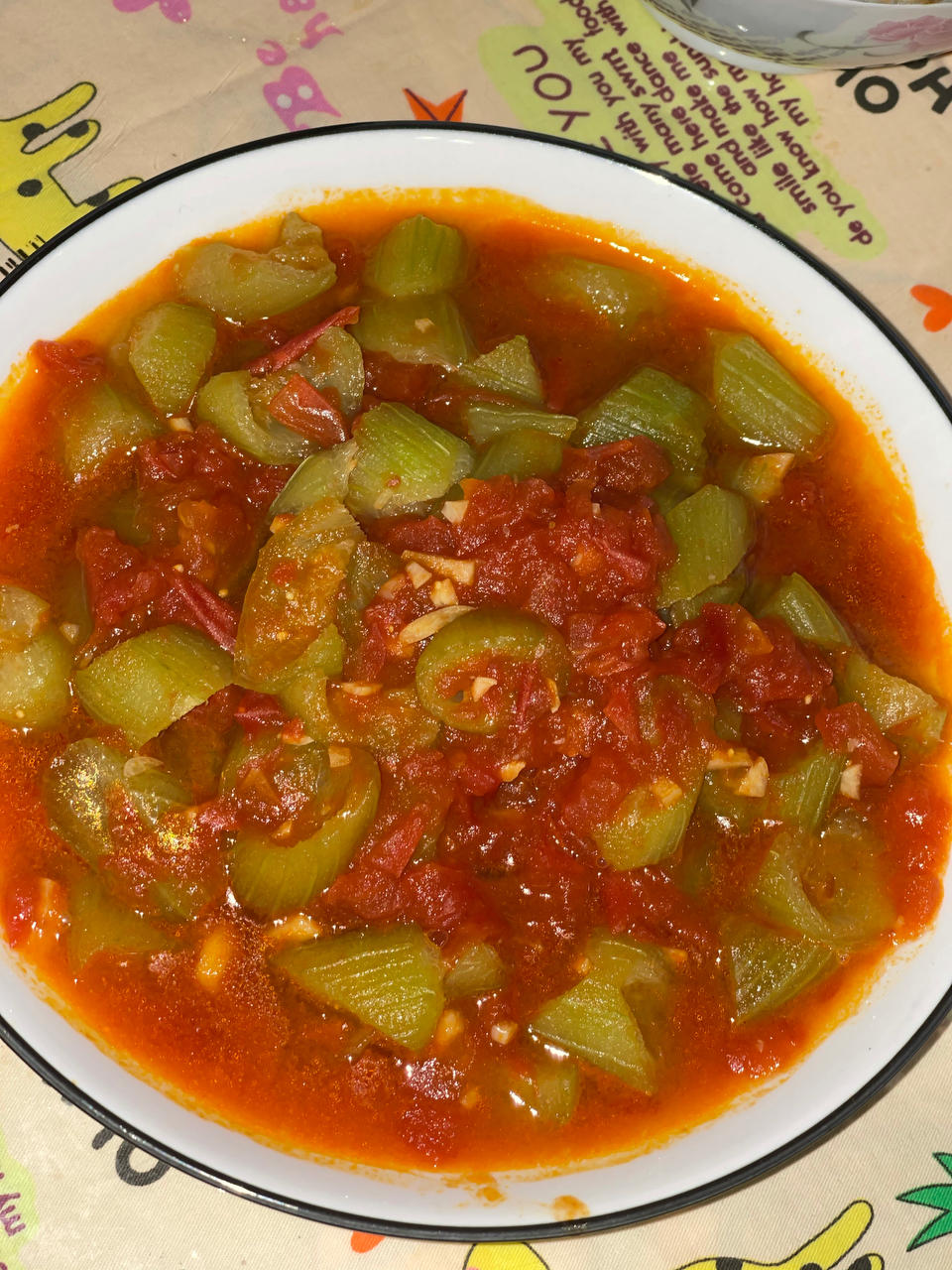 番茄炒丝瓜