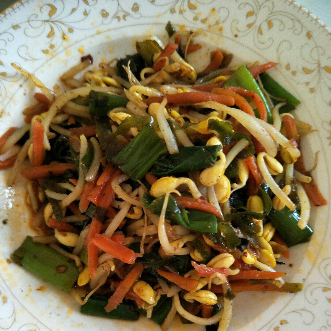 炒黄豆芽