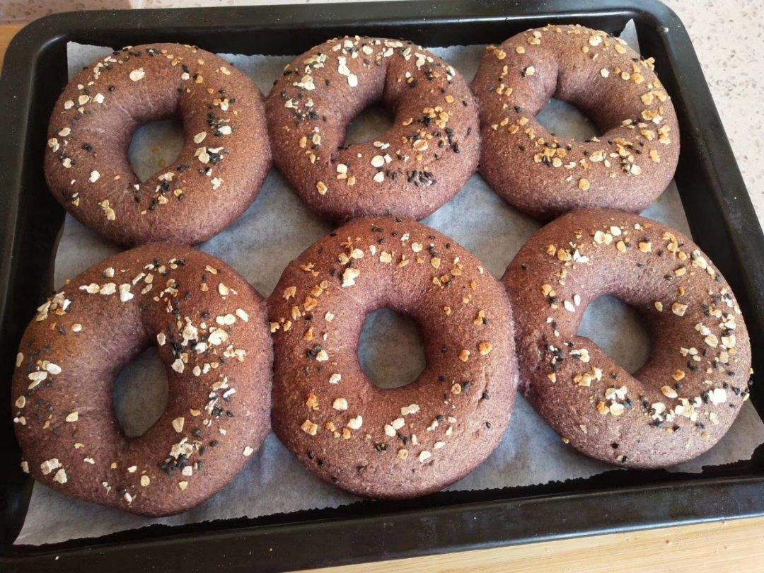 黑米粉全麦贝果（不过水）