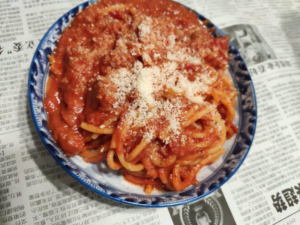 番茄肉酱焗饭 -- 松下SC300B烤箱版