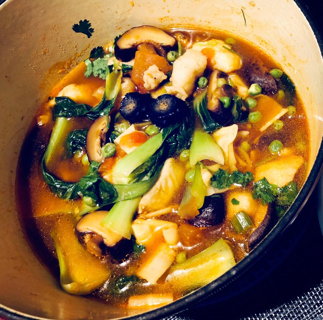 番茄金针菇巴沙鱼（龙利鱼）