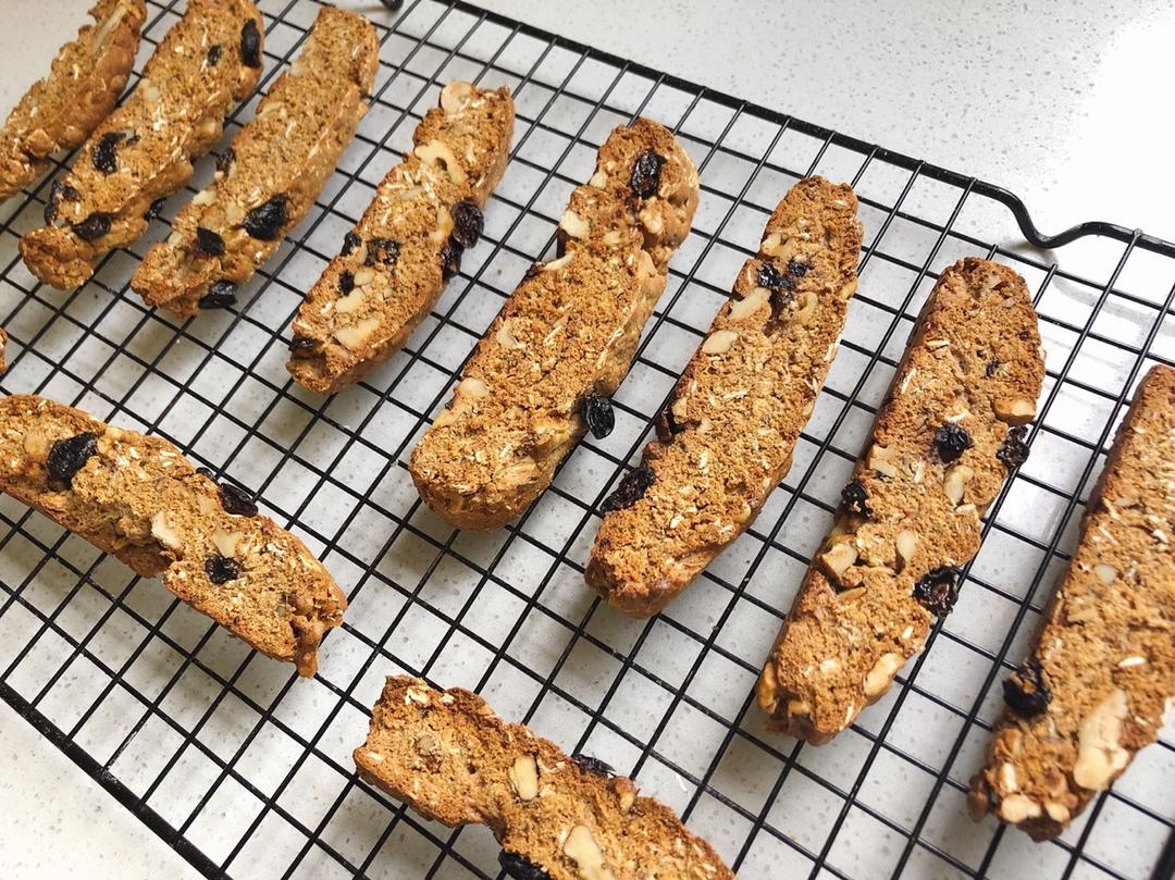 【健康零食】燕麦坚果意式脆饼