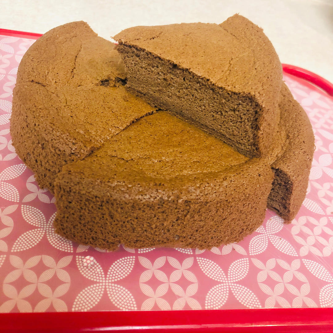 无油无糖(少量代糖)减脂可可戚风6寸