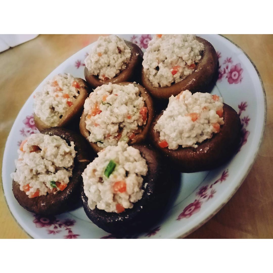 豆腐肉末酿香菇