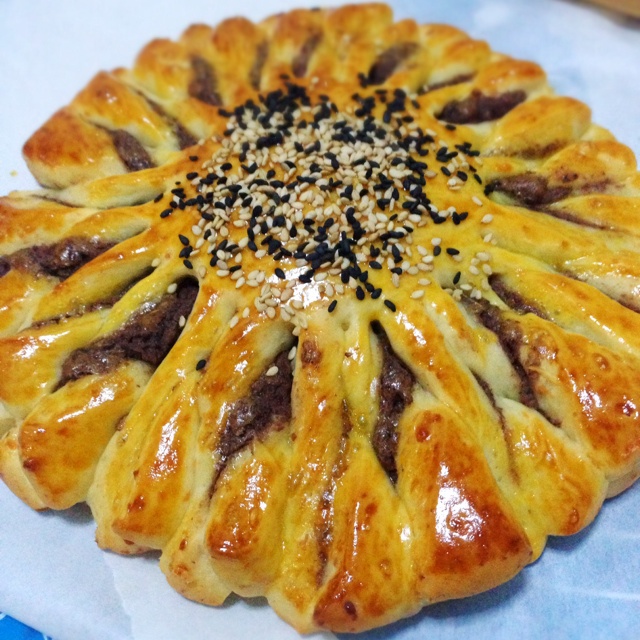 向日葵豆沙面包
