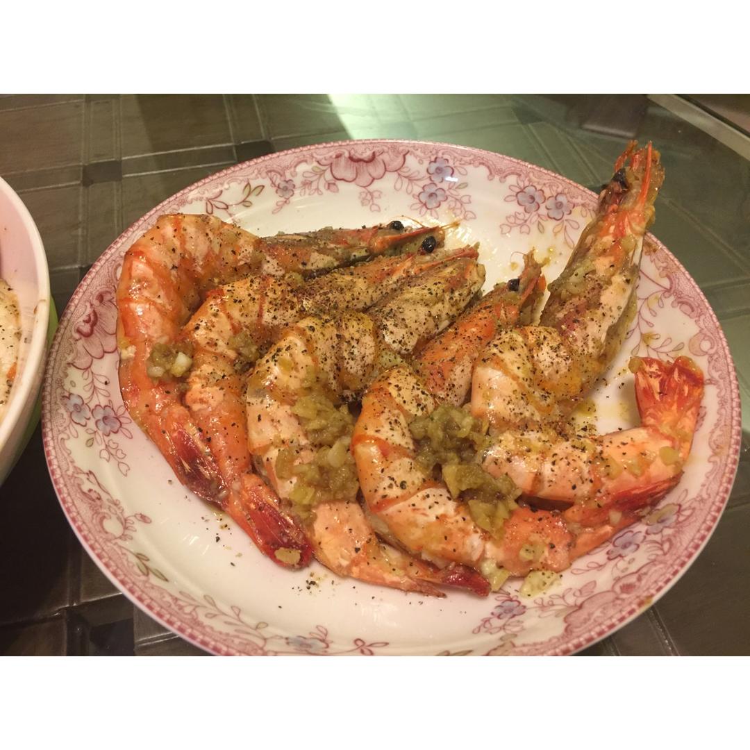 蒜香牛油虎虾