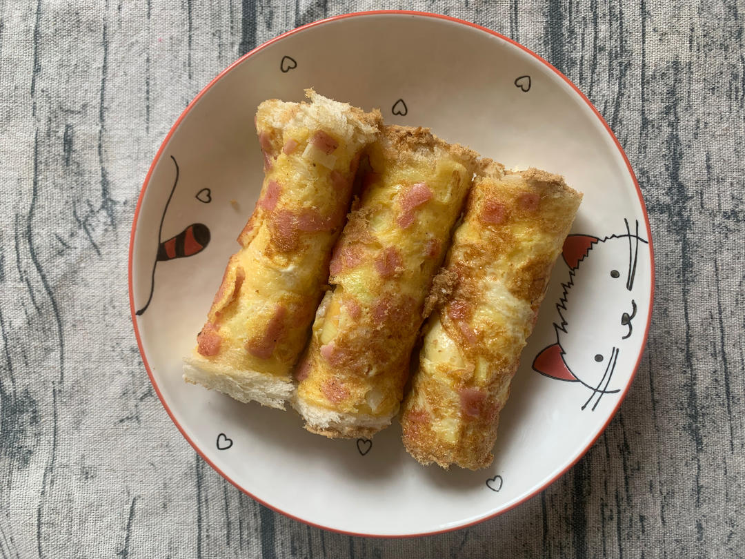 吐司片做肉松面包卷