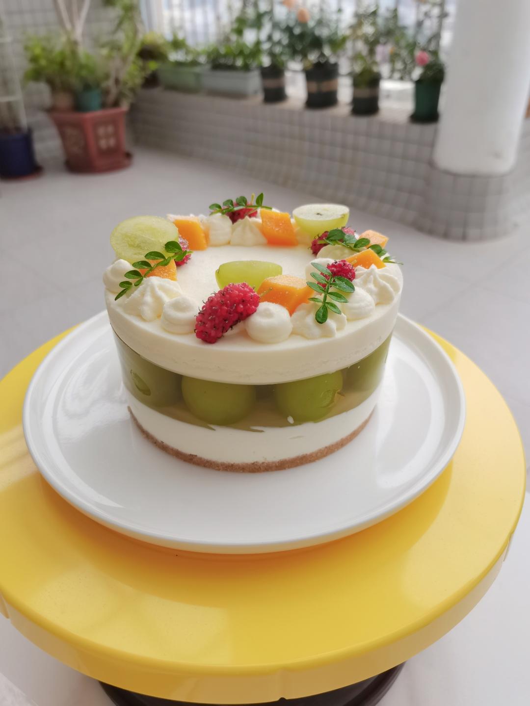 搬运【青提酸奶慕斯蛋糕】—cooking tree
