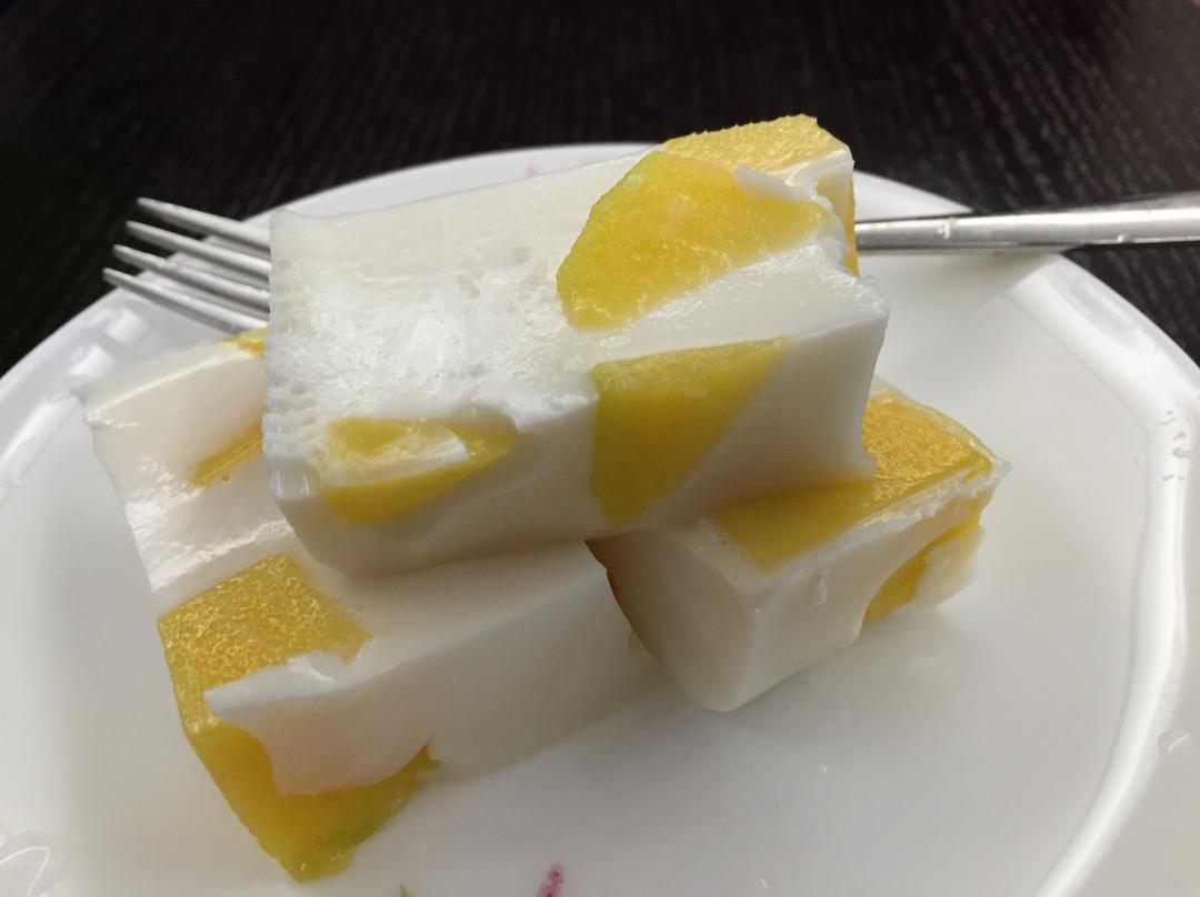 午后小甜点芒果椰汁糕教程