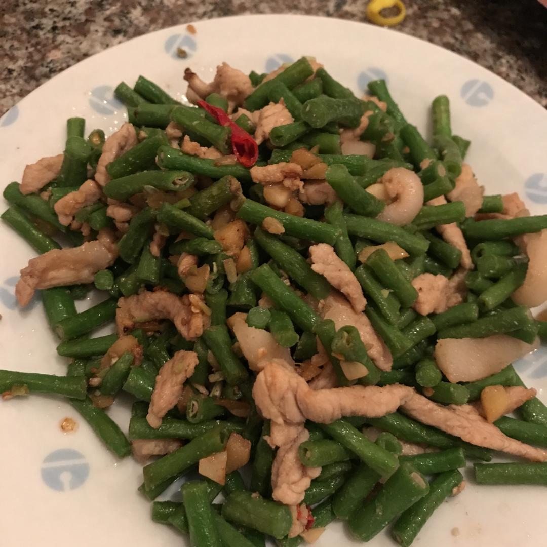 缸豆炒肉末