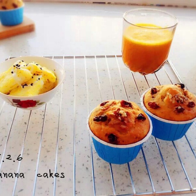 快手香蕉纸杯蛋糕