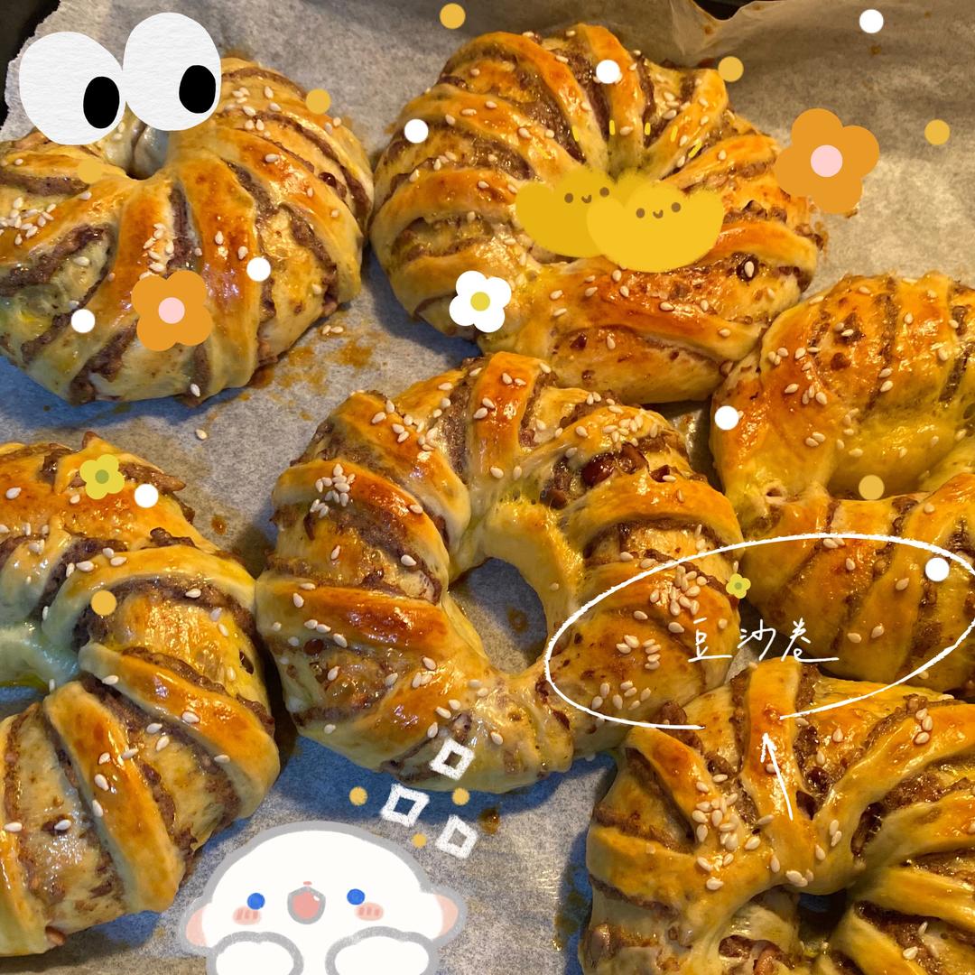 红豆沙面包卷的做法