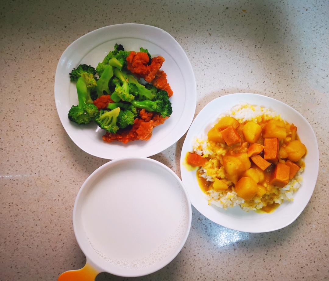 宝贝的早餐记录。